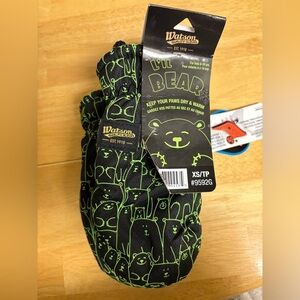 3/$30 NWT Watson Gloves Kids Black Green Bear Mittens  8-11 Winter Waterproof